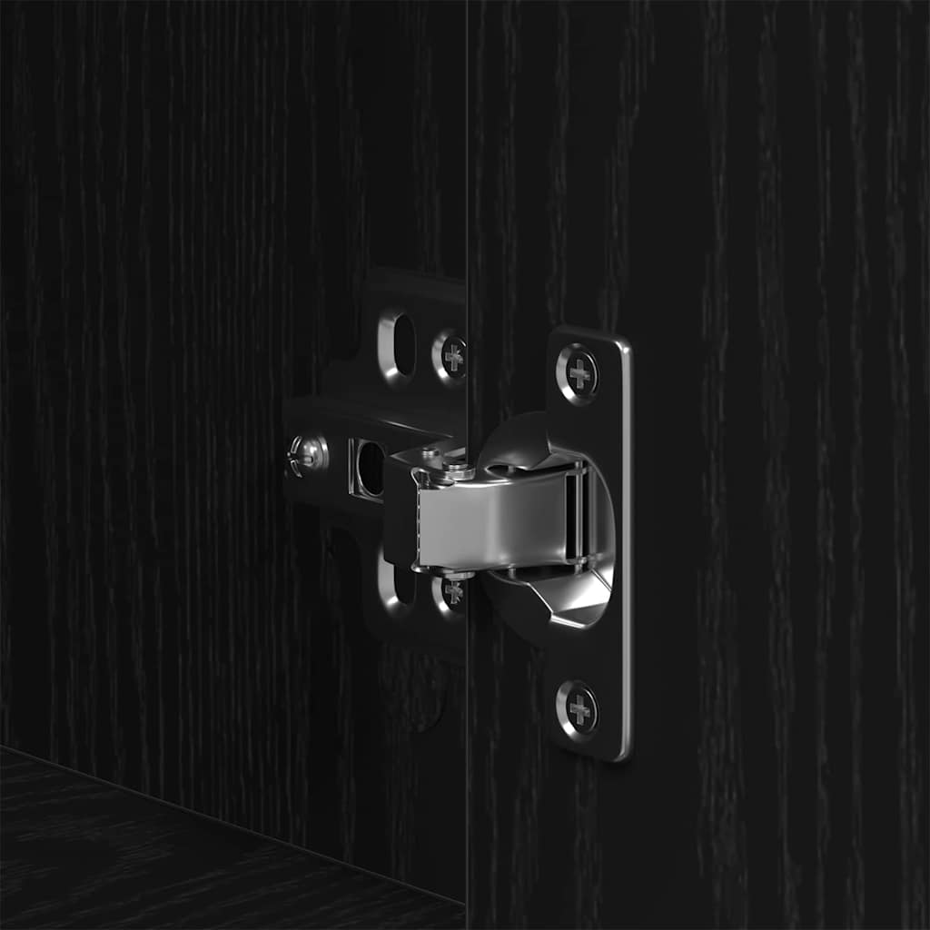 Dulap de noapte Stejar negru 41 x 31 x 80 cm Lemn compozit GartenMobel Dekor