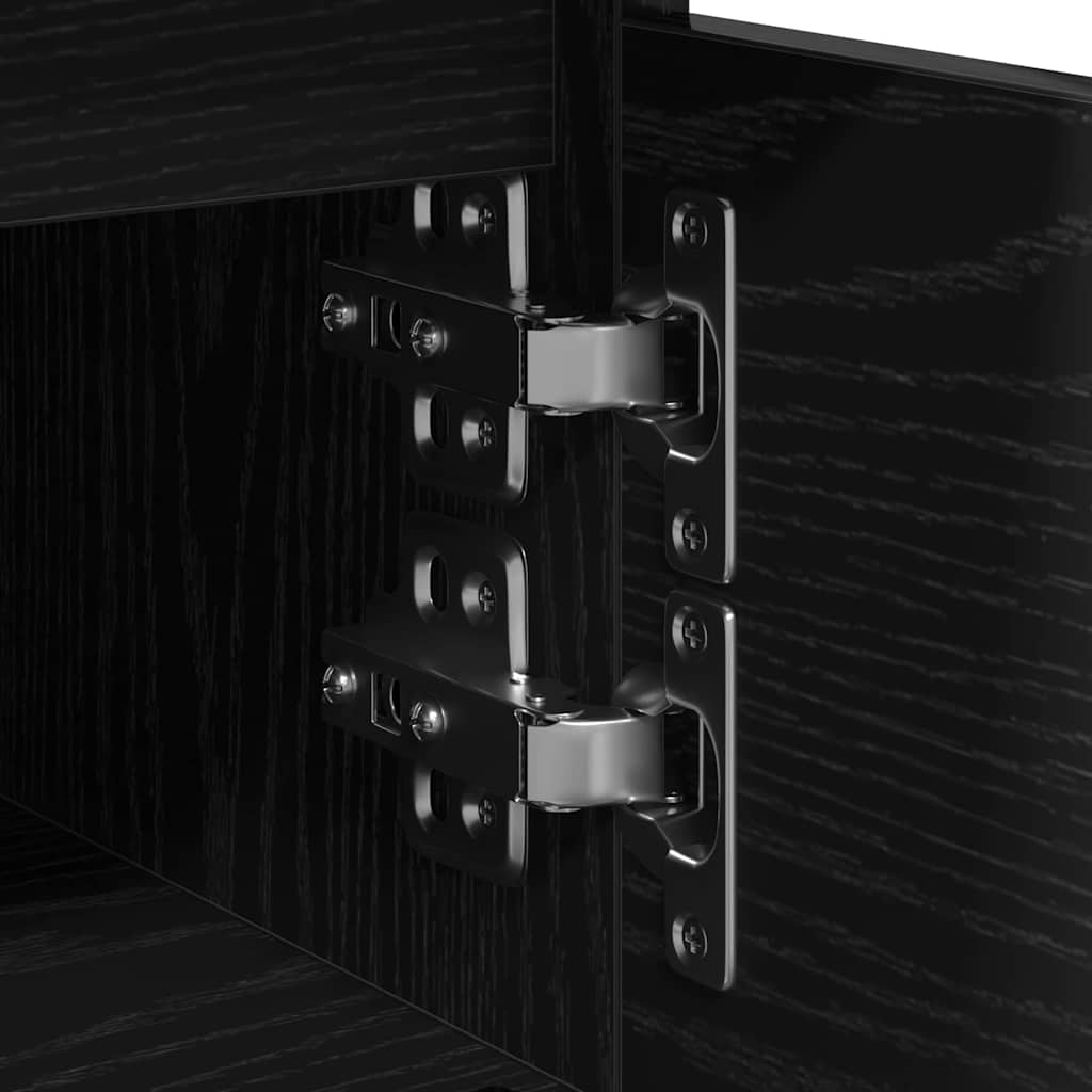 Dulap de noapte cu sertar 2 pcs Stejar negru GartenMobel Dekor