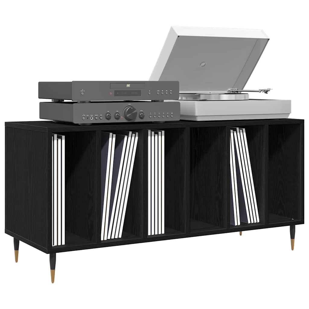 Dulap pentru discuri de vinil Stejar negru 100 x 38 x 48 cm GartenMobel Dekor