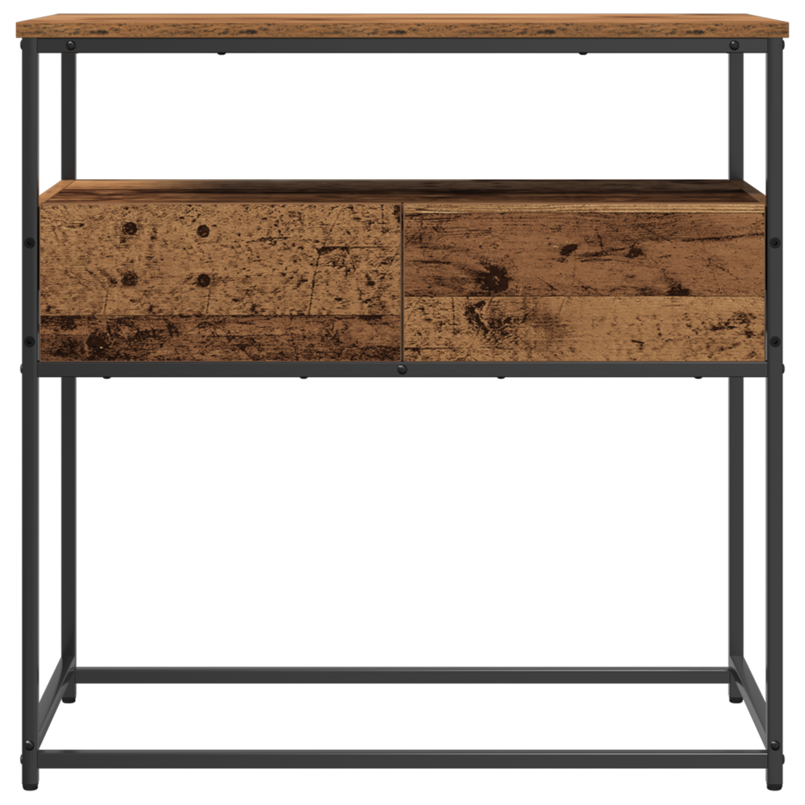 Masă de Consolă Lemn Vechi 75 x 40 x 75 cm Lemn compus și metal GartenMobel Dekor