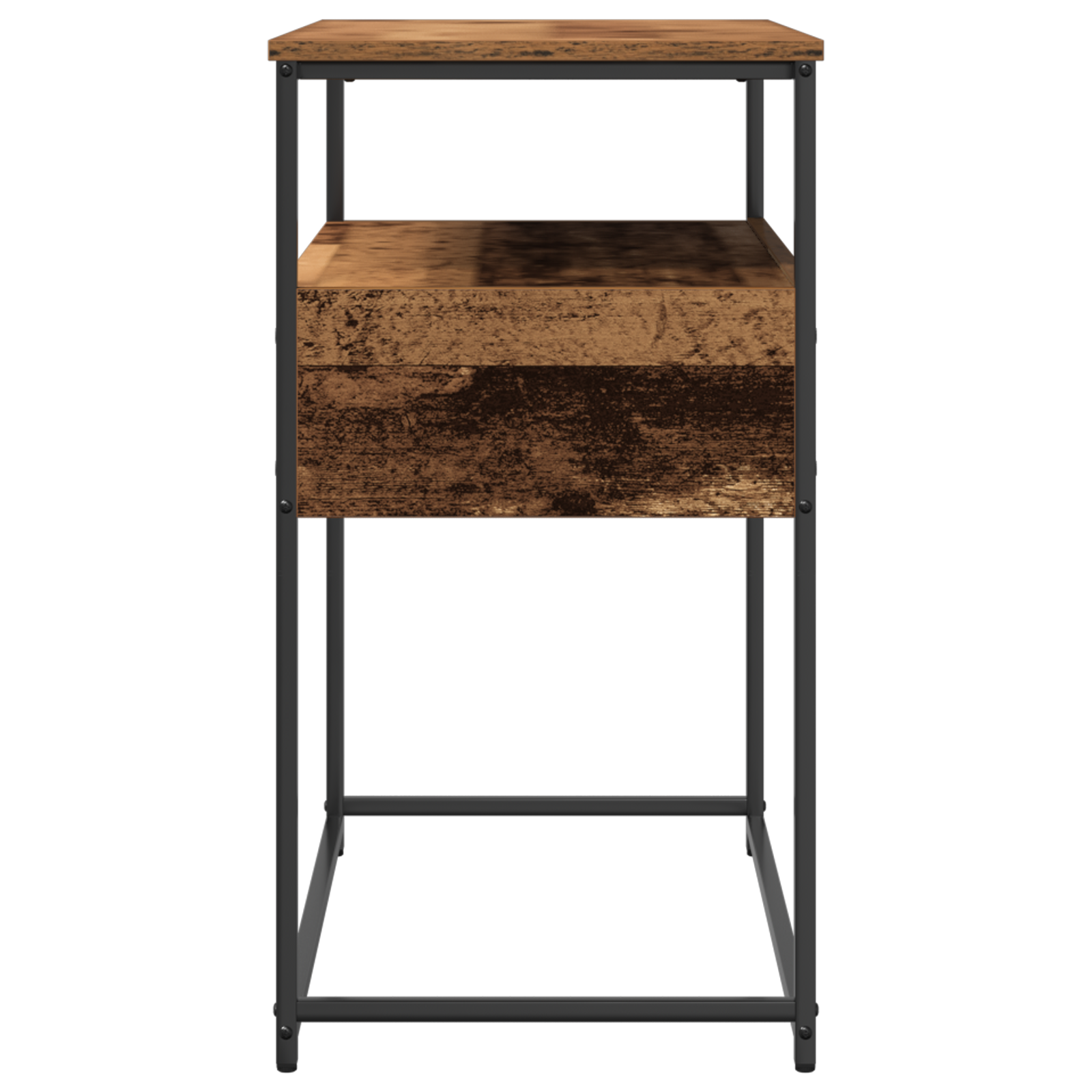 Masă de Consolă Lemn Vechi 75 x 40 x 75 cm Lemn compus și metal GartenMobel Dekor
