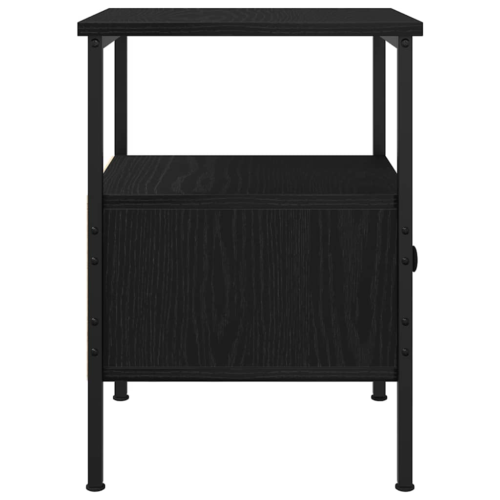 Noptieră Stejar negru 34 x 36 x 50 cm Lemn compus și metal GartenMobel Dekor
