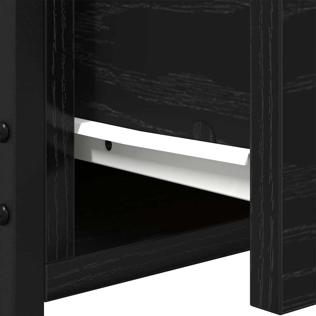Noptieră Stejar negru 34 x 36 x 50 cm Lemn compus și metal GartenMobel Dekor