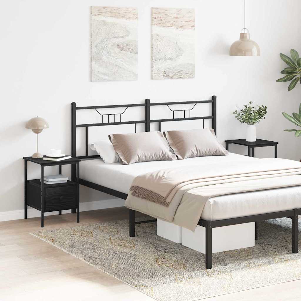 Noptieră cu sertar 2 pcs Stejar negru 34 x 36 x 50 cm GartenMobel Dekor