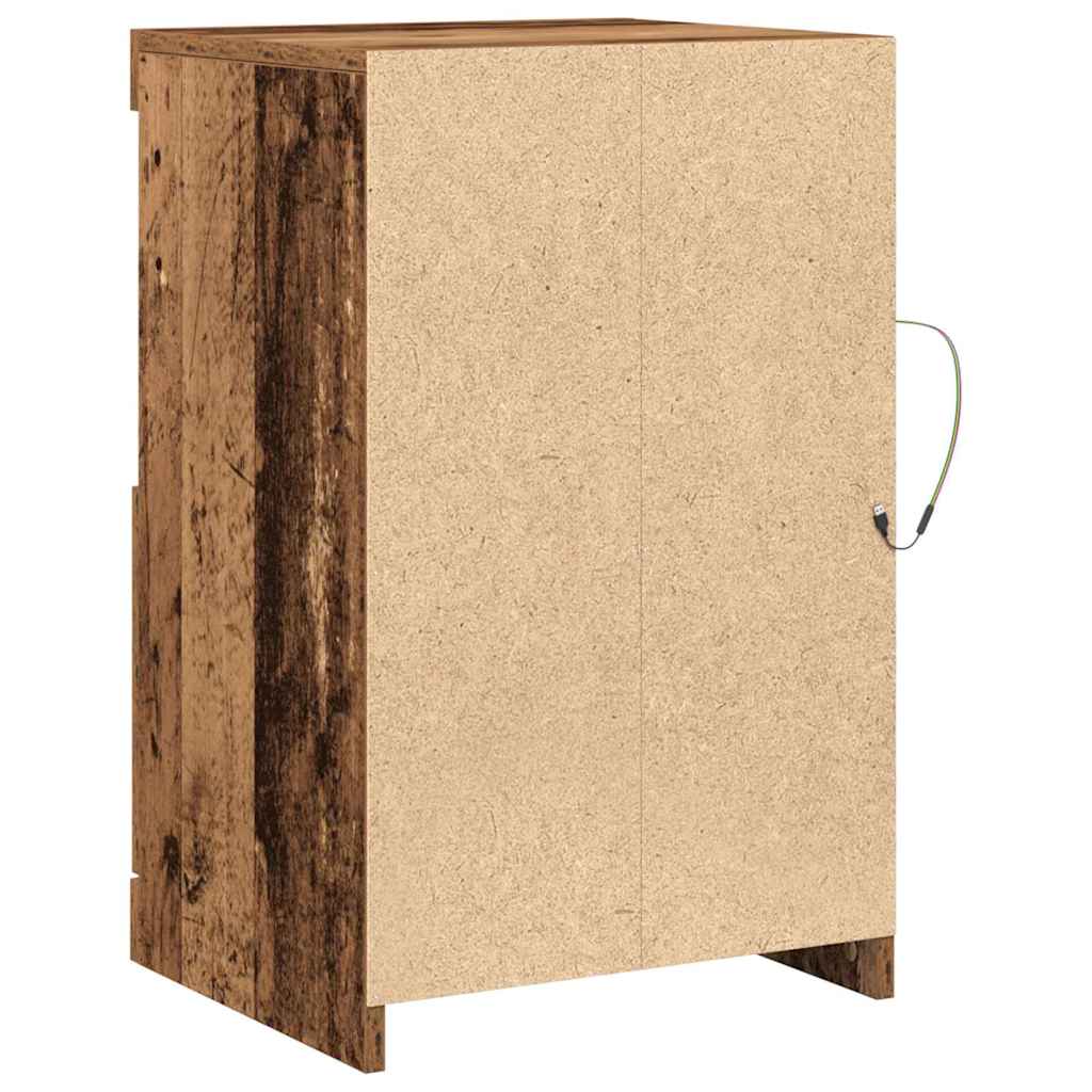 Dulap lateral 2 pcs Lemn vechi 41 x 37 x 67 cm Lemn compozit GartenMobel Dekor