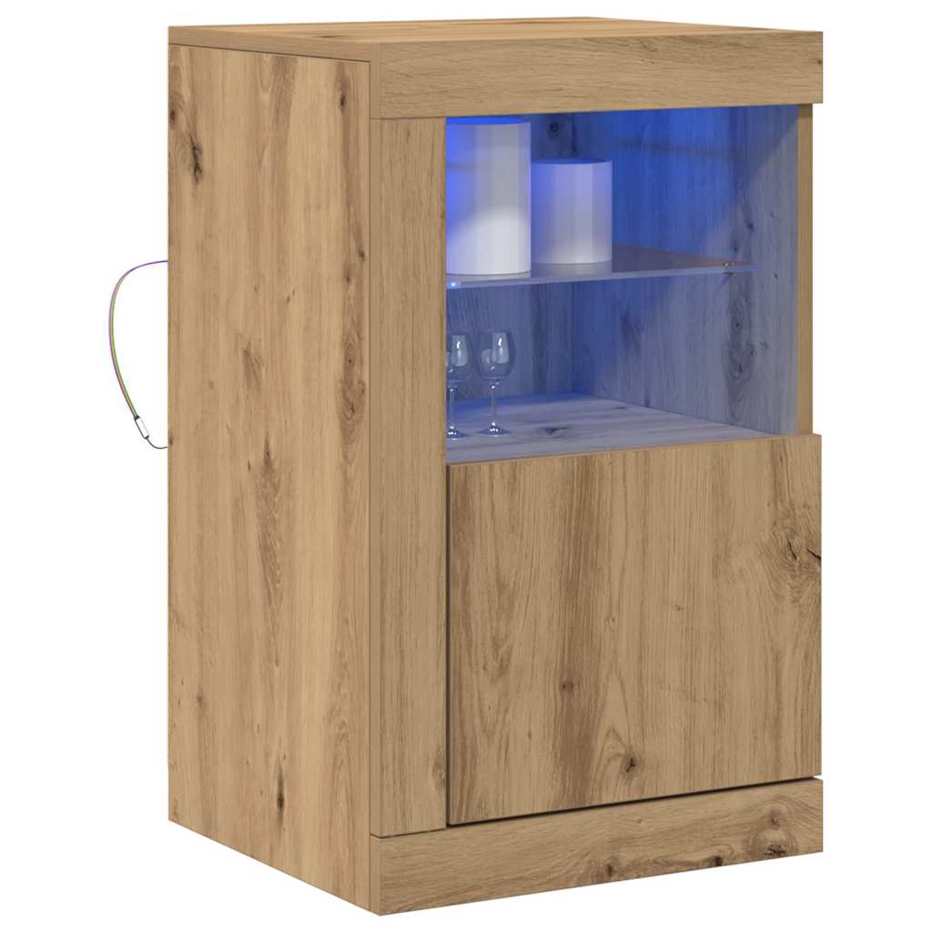 Dulap lateral 2 pcs stejar artizanal 41 x 37 x 67 cm GartenMobel Dekor