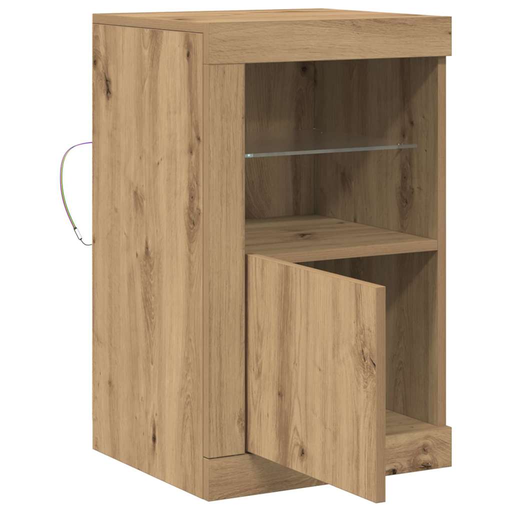 Dulap lateral 2 pcs stejar artizanal 41 x 37 x 67 cm GartenMobel Dekor