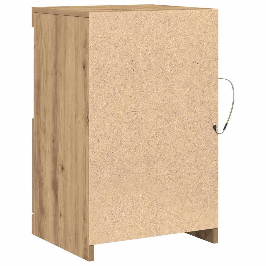 Dulap lateral 2 pcs stejar artizanal 41 x 37 x 67 cm GartenMobel Dekor