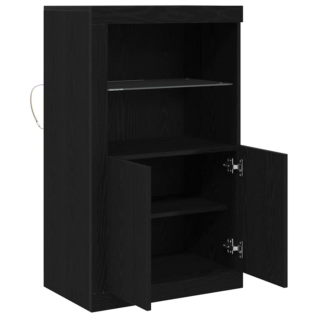 Dulap lateral Stejar negru 60.5 x 37 x 100 cm Lemn compozit GartenMobel Dekor