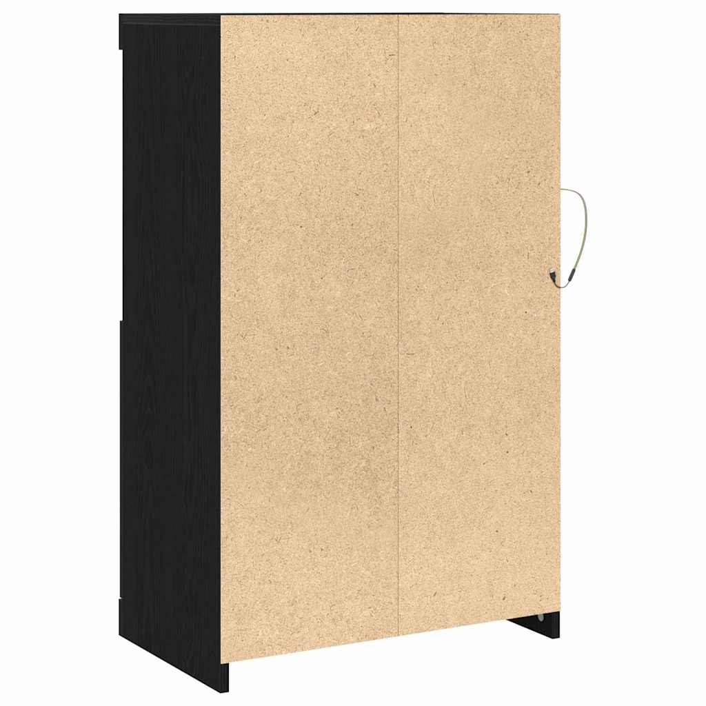 Dulap lateral Stejar negru 60.5 x 37 x 100 cm Lemn compozit GartenMobel Dekor