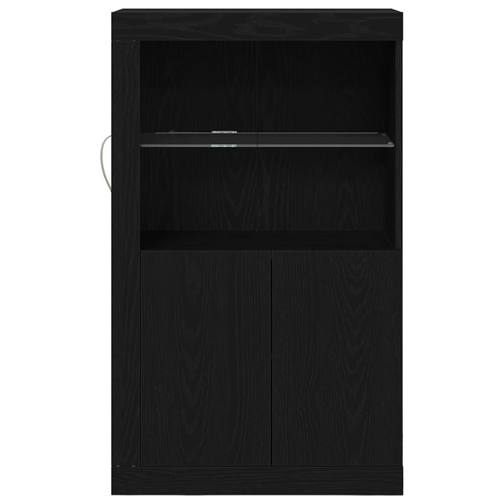 Dulap lateral Stejar negru 60.5 x 37 x 100 cm Lemn compozit GartenMobel Dekor