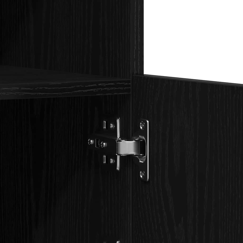 Dulap lateral Stejar negru 60.5 x 37 x 100 cm Lemn compozit GartenMobel Dekor
