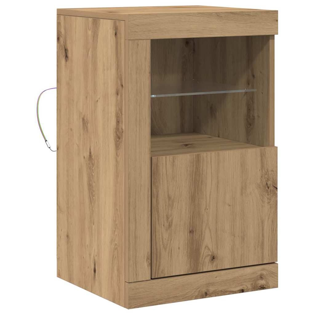 Dulap lateral stejar artizanal 41 x 37 x 67 cm Lemn compozit GartenMobel Dekor
