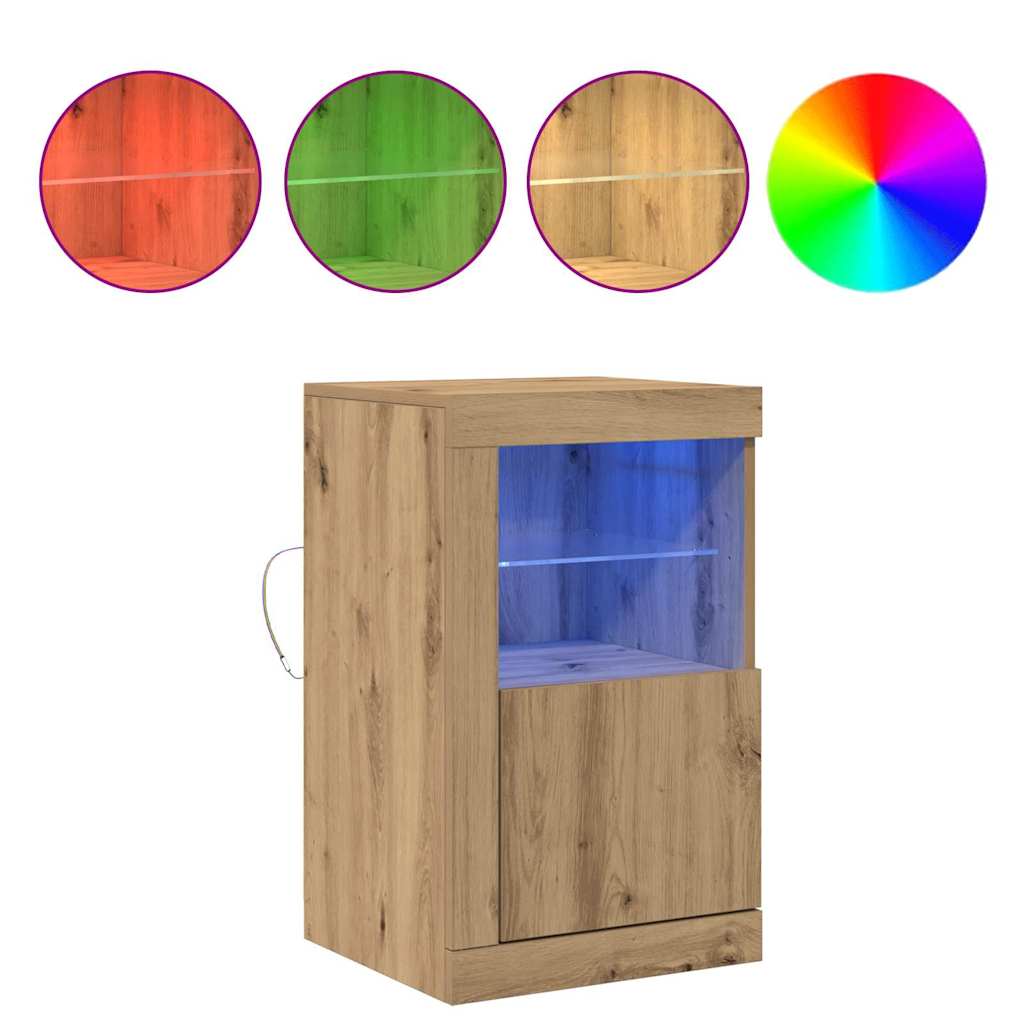 Dulap lateral stejar artizanal 41 x 37 x 67 cm Lemn compozit GartenMobel Dekor