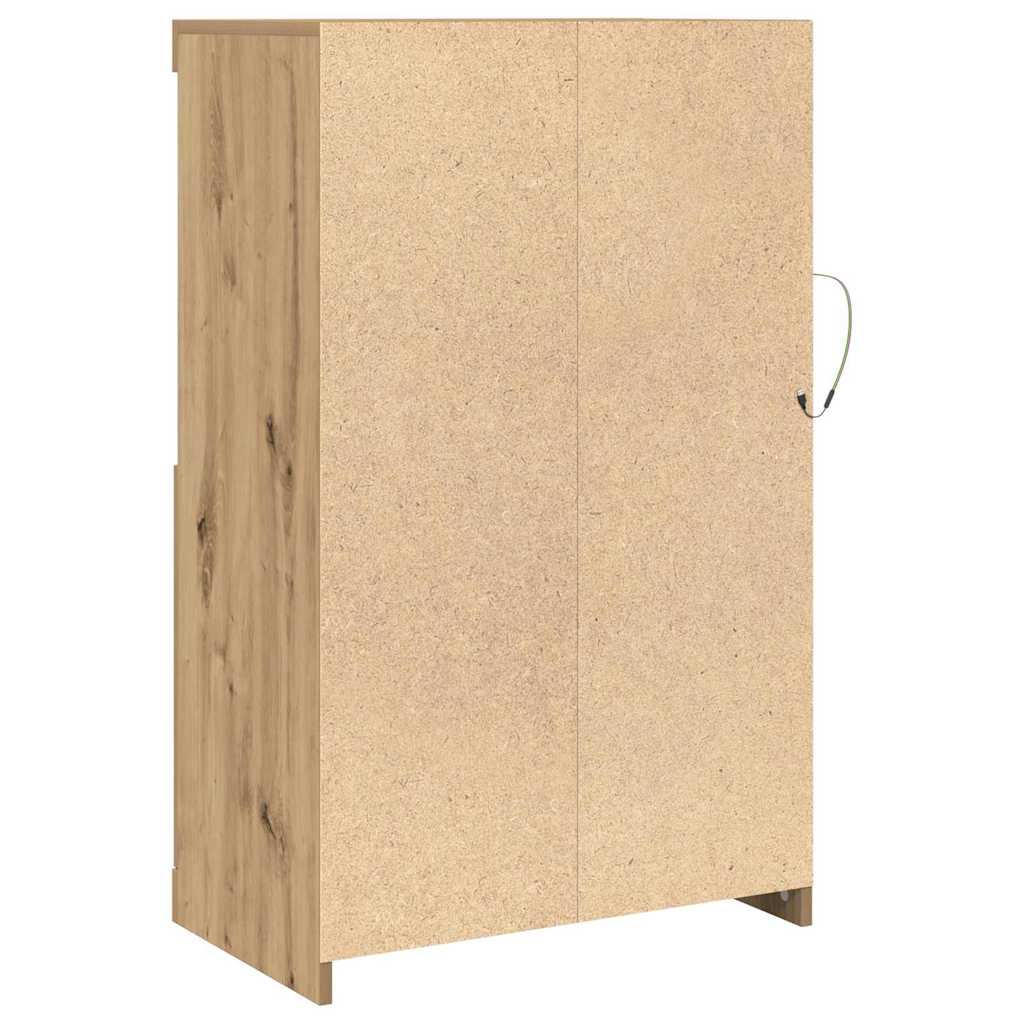 Dulap lateral stejar artizanal 60.5 x 37 x 100 cm Lemn compozit GartenMobel Dekor