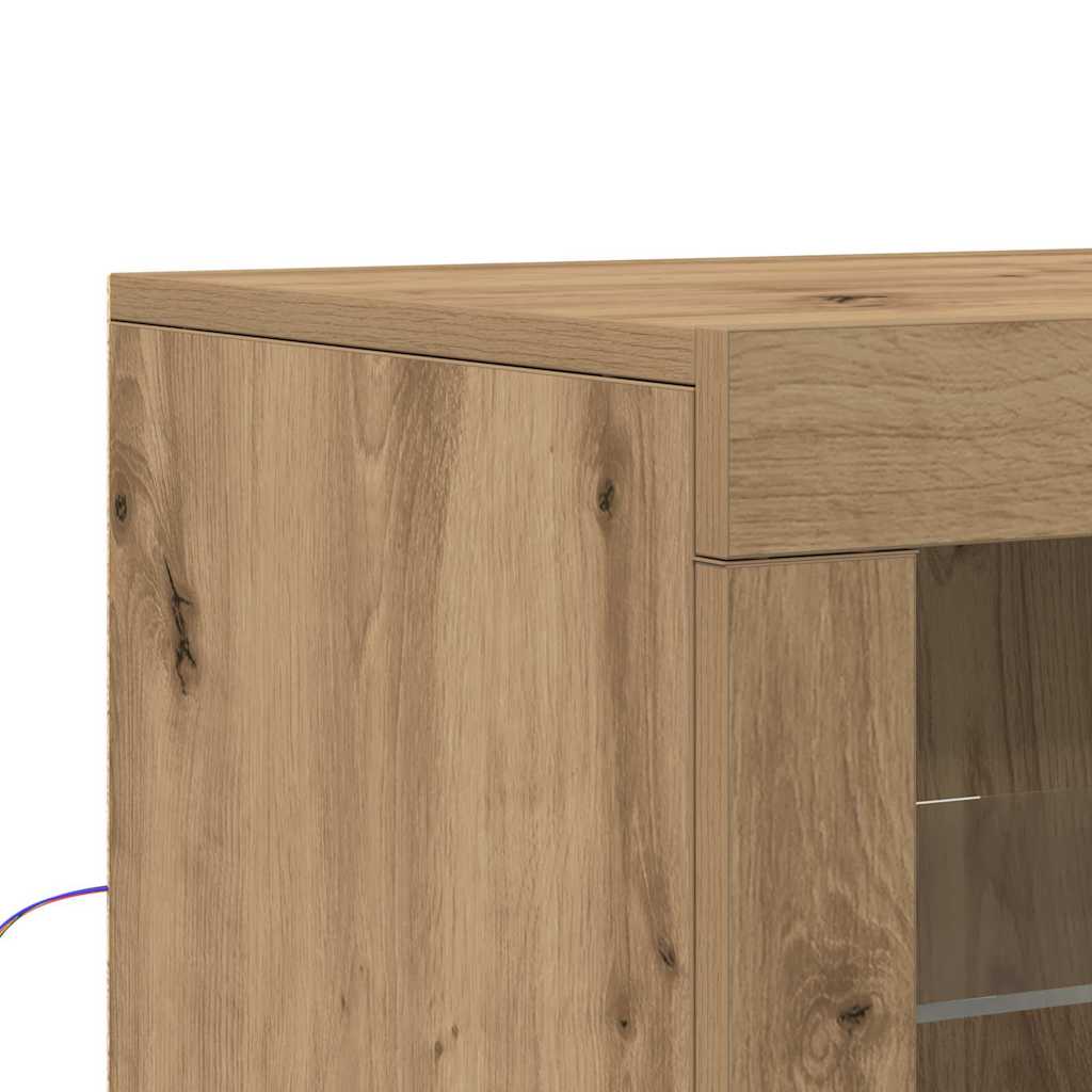 Dulap lateral stejar artizanal 60.5 x 37 x 100 cm Lemn compozit GartenMobel Dekor