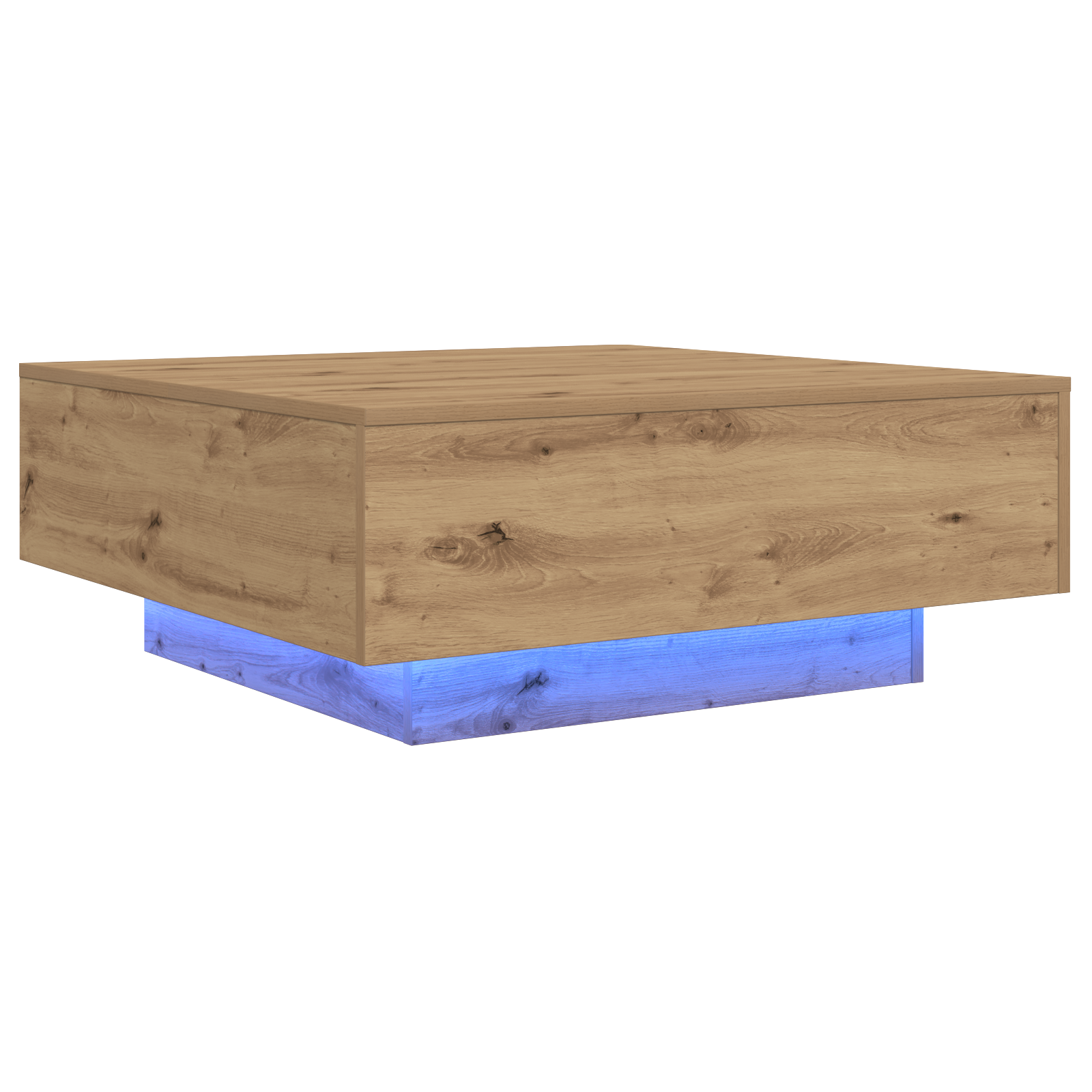 Masă de Cafea stejar artizanal 80 x 80 x 31 cm Lemn compozit GartenMobel Dekor