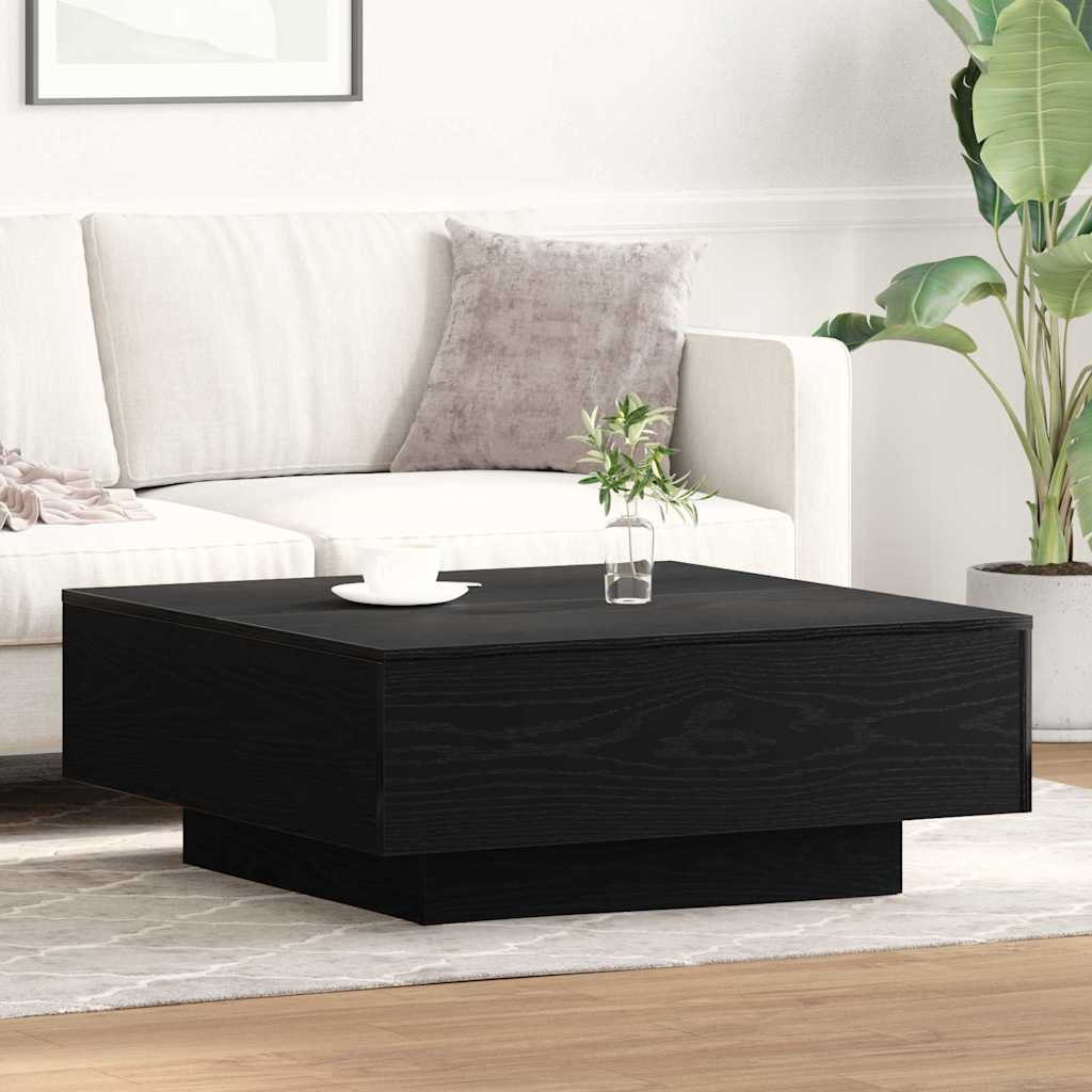 Masă de cafea Stejar negru 80 x 80 x 31 cm Lemn compozit GartenMobel Dekor