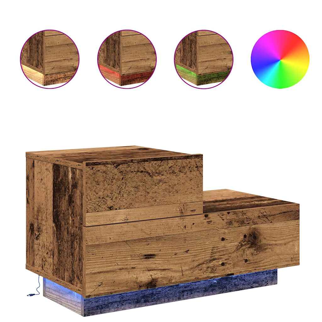 Noptieră cu sertar Lemn Vechi 70 x 36 x 40.5 cm Lemn compozit GartenMobel Dekor