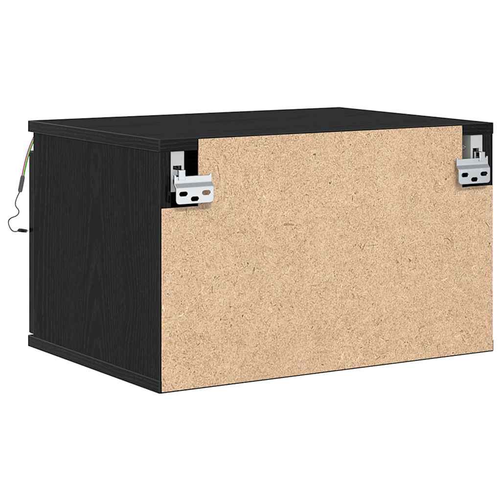 Noptieră suspendată Stejar negru 50 x 36 x 30 cm Lemn compozit GartenMobel Dekor
