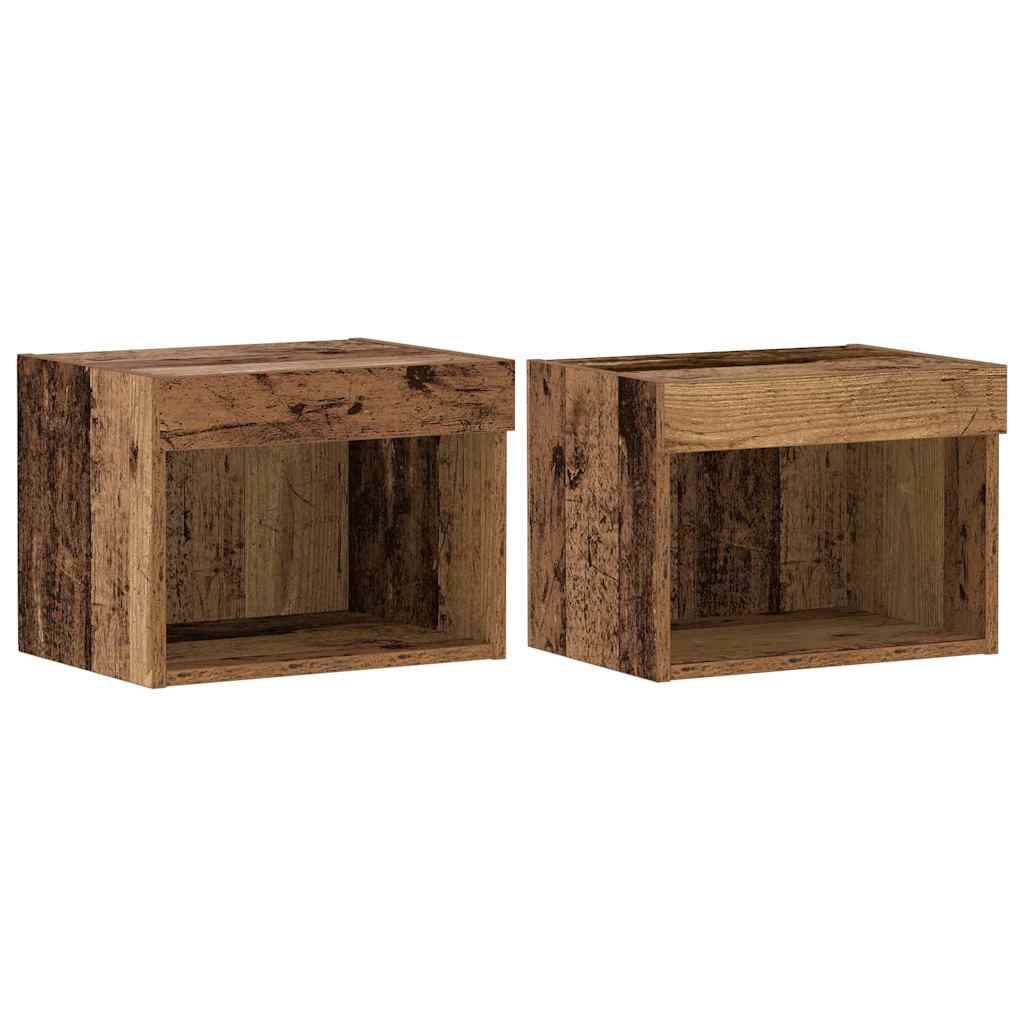 Cabinet TV 2 pcs Lemn vechi 40 x 30 x 30 cm Lemn compozit GartenMobel Dekor
