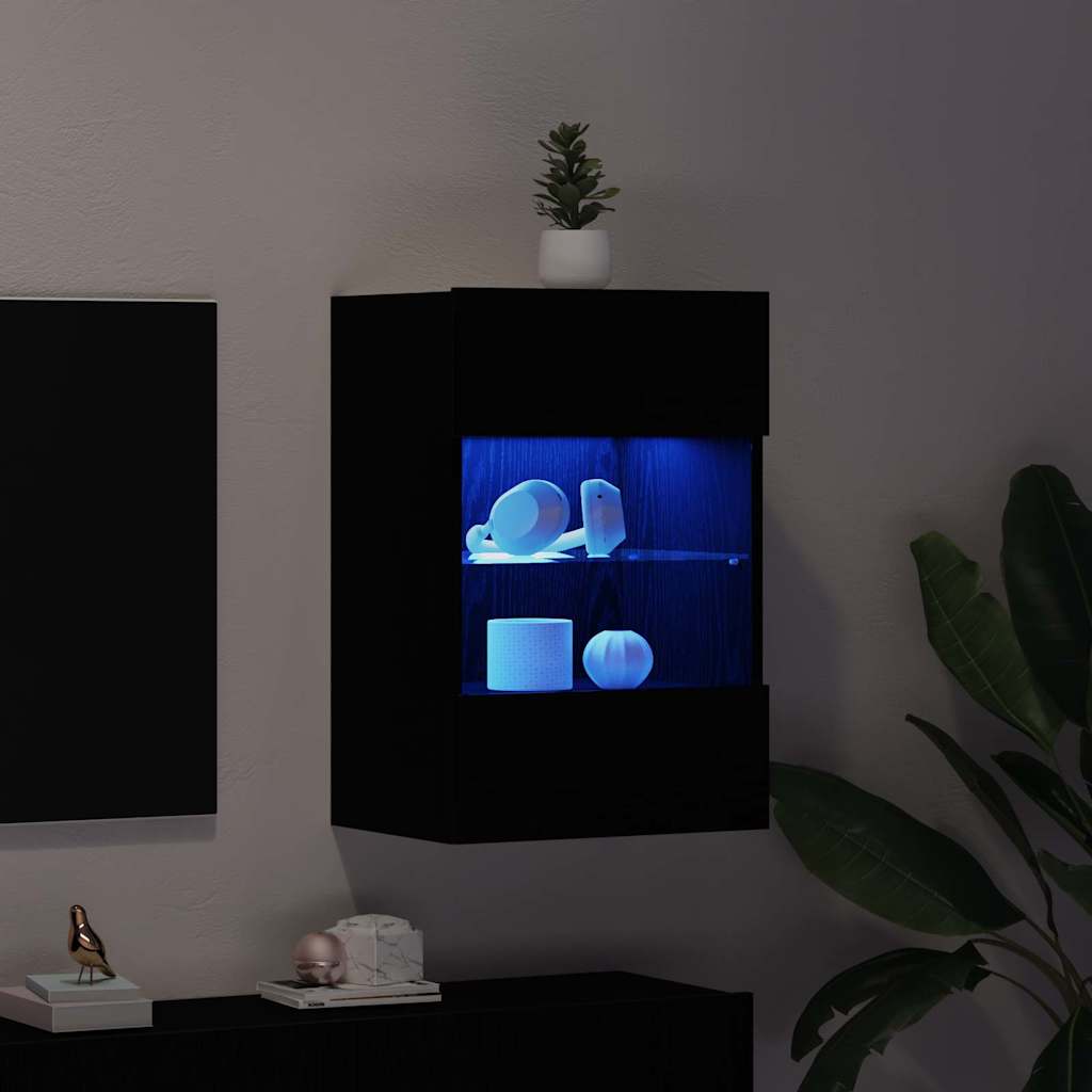 Cabinet TV 2 pcs Negru 40 x 30 x 60.5 cm Lemn compozit GartenMobel Dekor