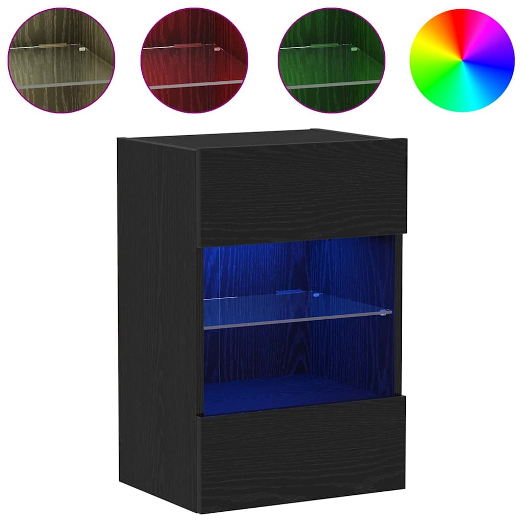 Cabinet TV 2 pcs Negru 40 x 30 x 60.5 cm Lemn compozit GartenMobel Dekor