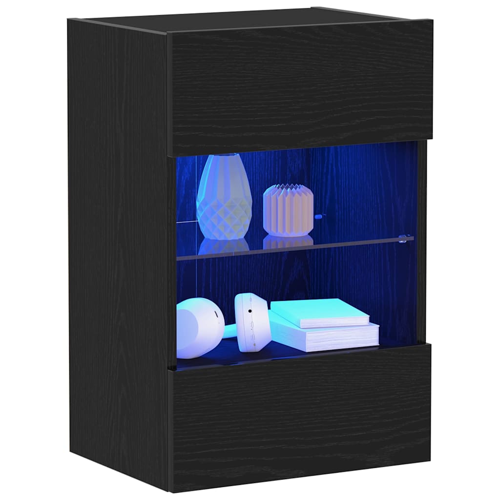 Cabinet TV 2 pcs Negru 40 x 30 x 60.5 cm Lemn compozit GartenMobel Dekor