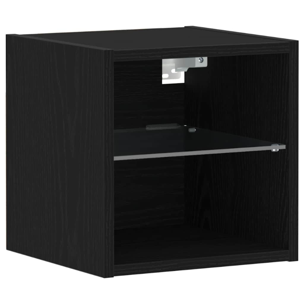 Cabinet TV Negru 30 x 28.5 x 30 cm Lemn compozit GartenMobel Dekor