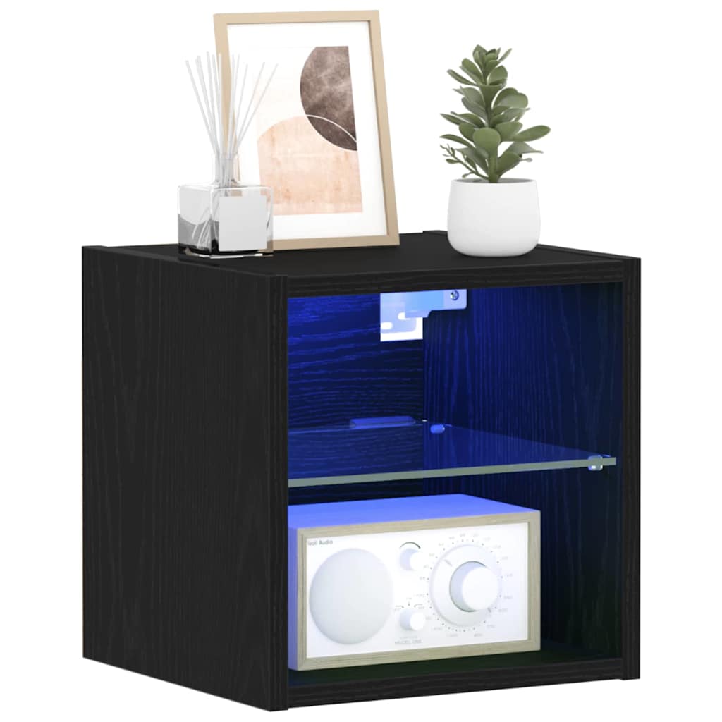 Cabinet TV Negru 30 x 28.5 x 30 cm Lemn compozit GartenMobel Dekor