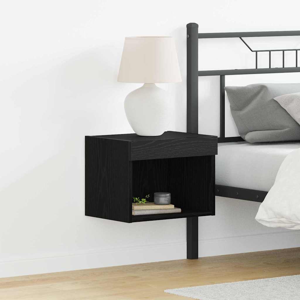 Cabinet TV Pe perete Stejar negru 40 x 30 x 30 cm Lemn compozit GartenMobel Dekor
