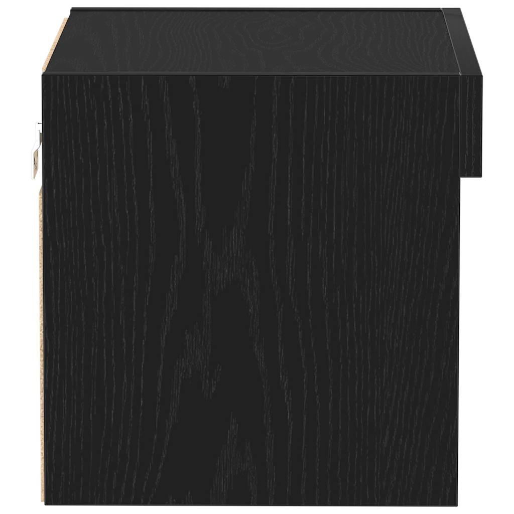 Cabinet TV Pe perete Stejar negru 40 x 30 x 30 cm Lemn compozit GartenMobel Dekor