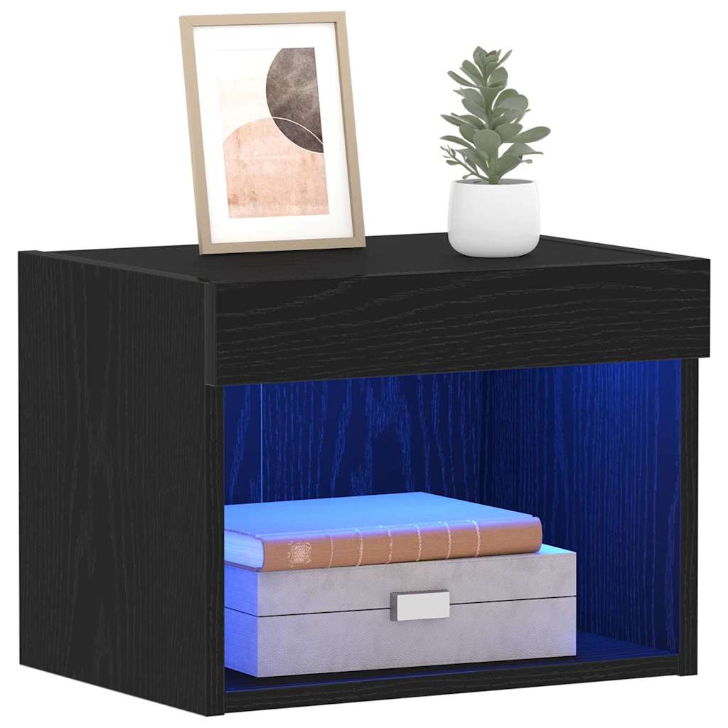 Cabinet TV Pe perete Stejar negru 40 x 30 x 30 cm Lemn compozit GartenMobel Dekor