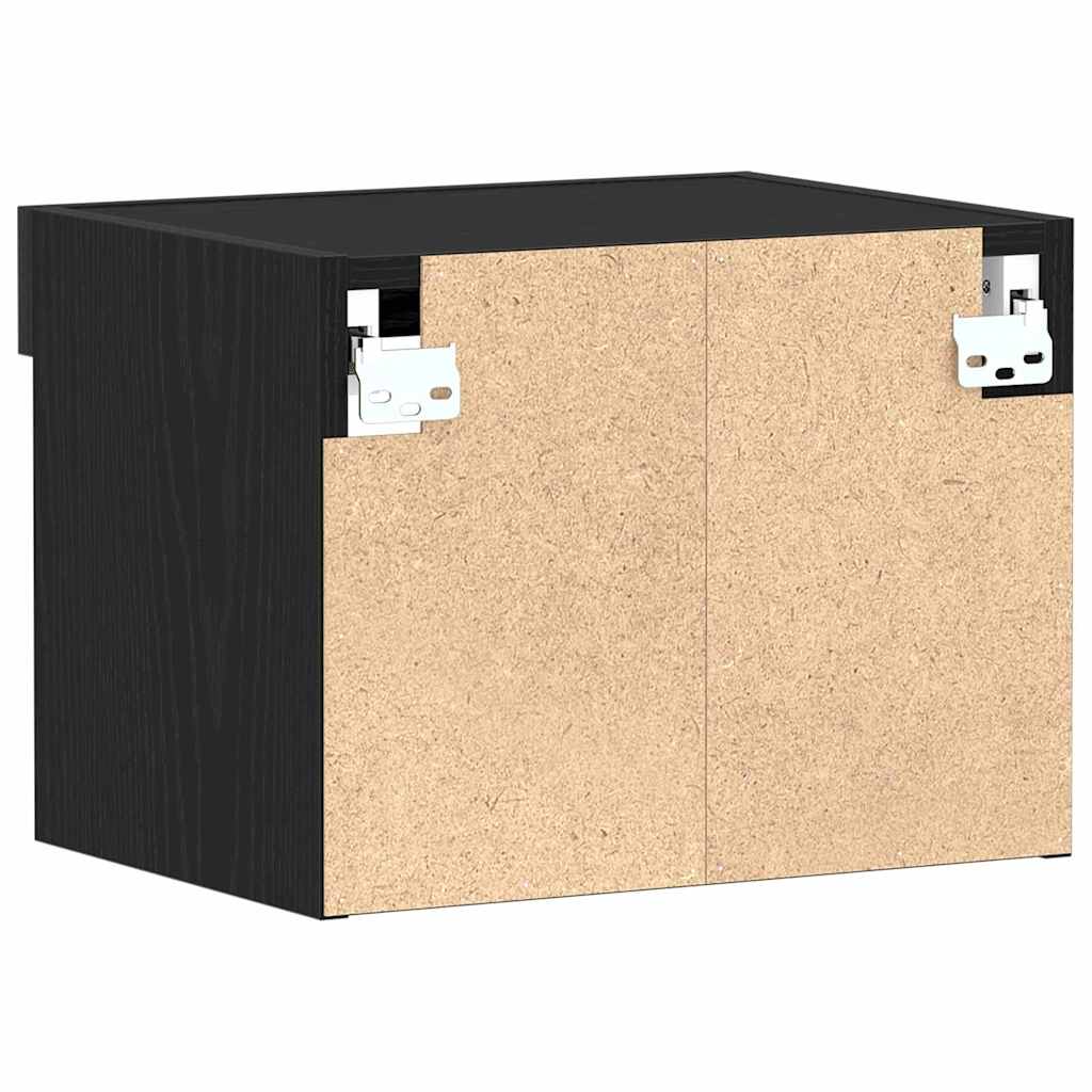 Cabinet TV Pe perete Stejar negru 40 x 30 x 30 cm Lemn compozit GartenMobel Dekor