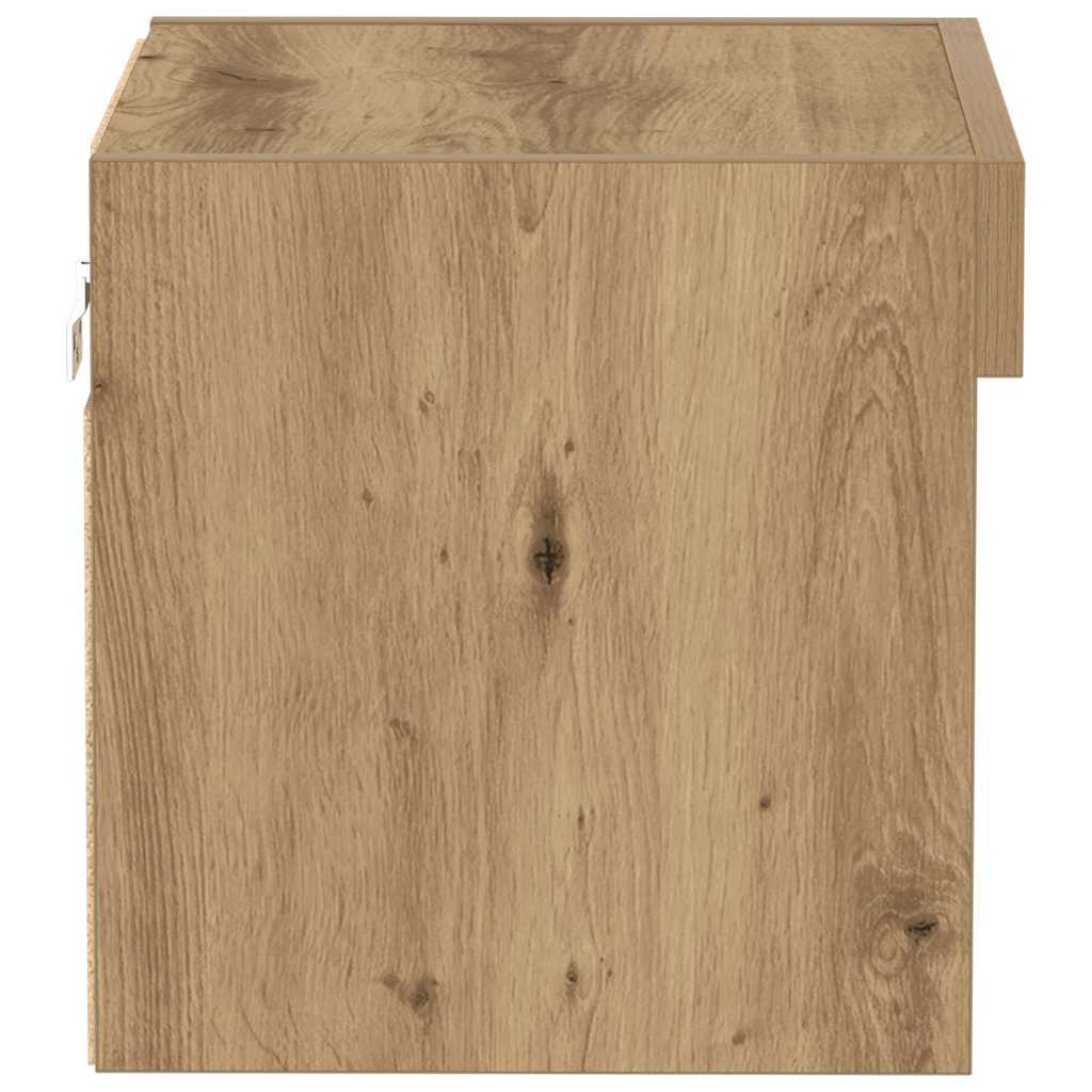 Cabinet TV Stejar Artizanal 40 x 30 x 30 cm Lemn compozit GartenMobel Dekor
