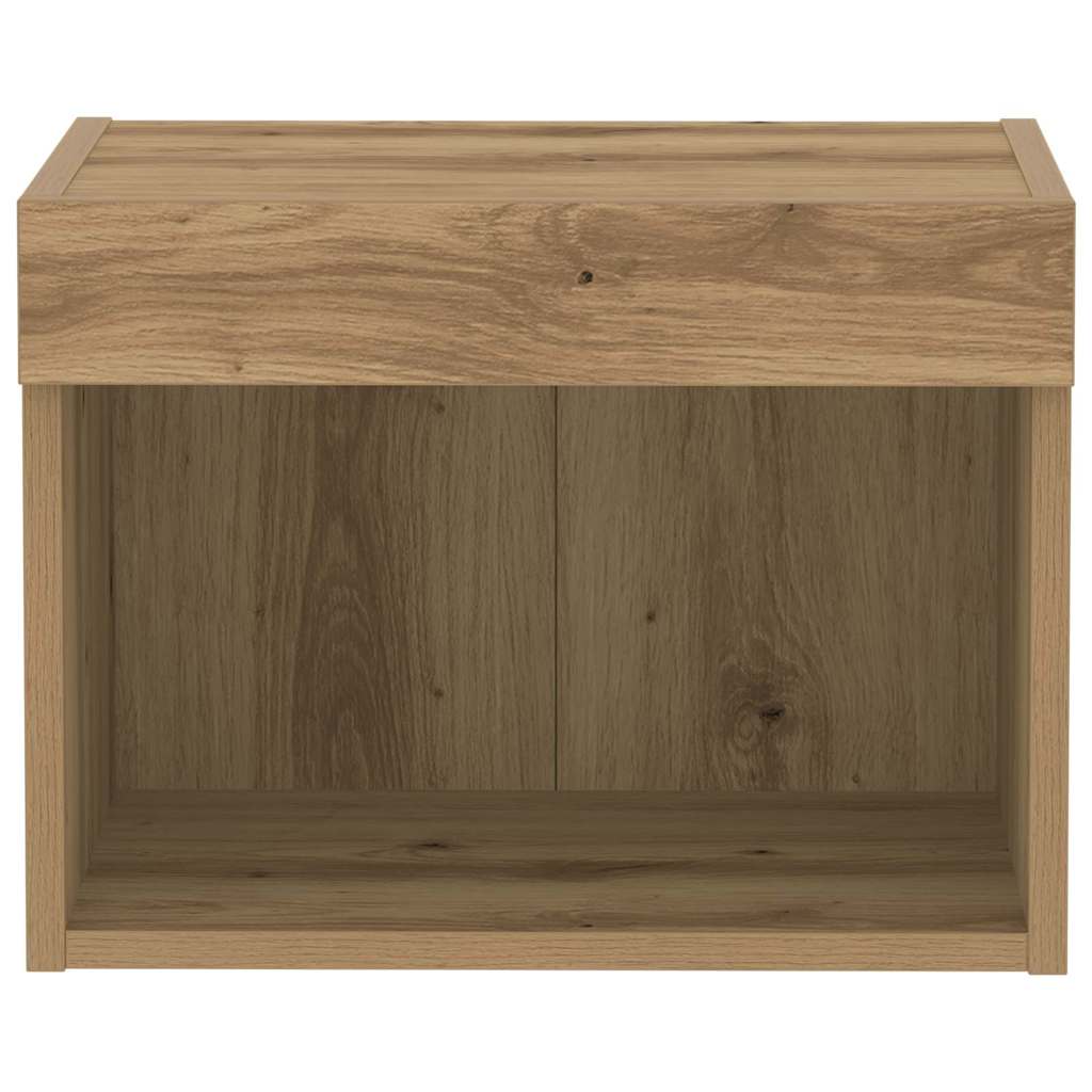 Cabinet TV Stejar Artizanal 40 x 30 x 30 cm Lemn compozit GartenMobel Dekor
