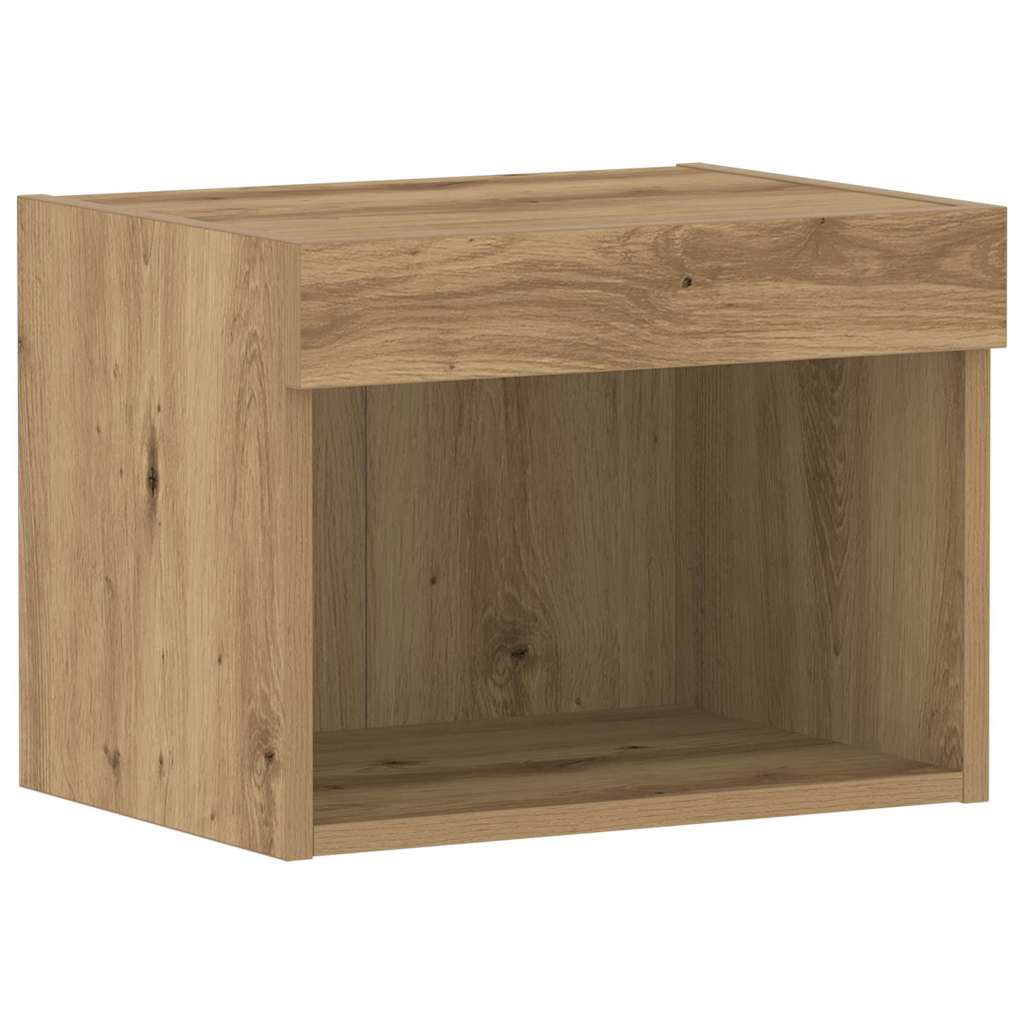 Cabinet TV Stejar Artizanal 40 x 30 x 30 cm Lemn compozit GartenMobel Dekor
