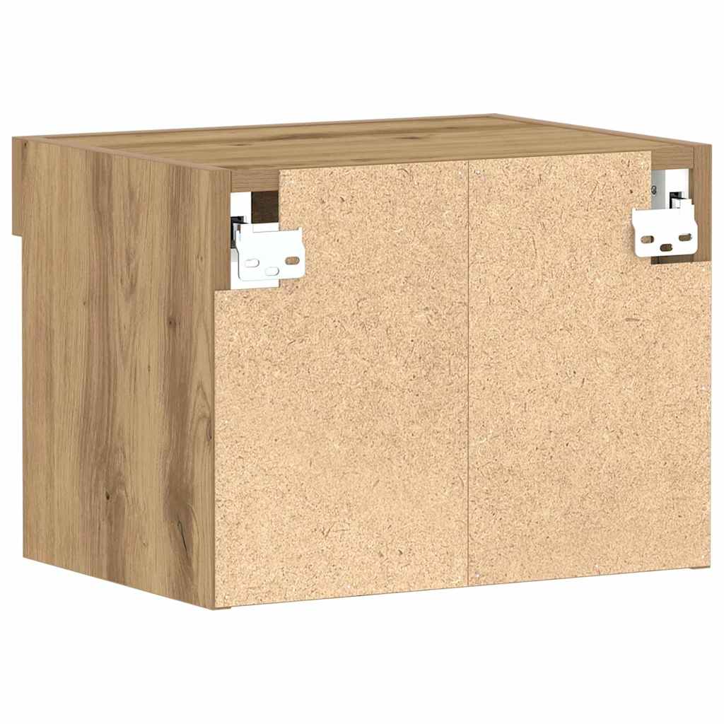 Cabinet TV Stejar Artizanal 40 x 30 x 30 cm Lemn compozit GartenMobel Dekor