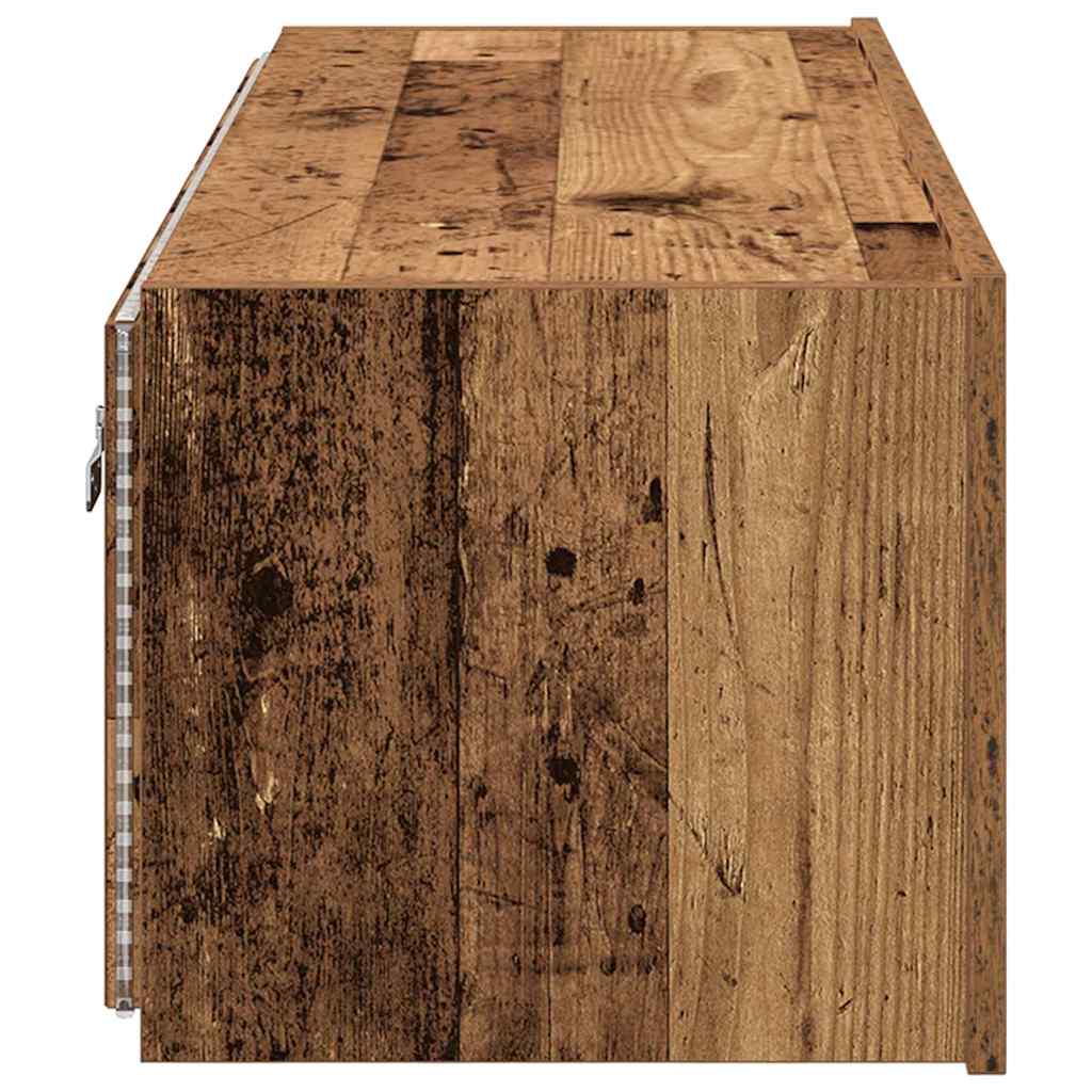 Dulap TV de perete Lemn vechi 100 x 35 x 31 cm Lemn compozit GartenMobel Dekor