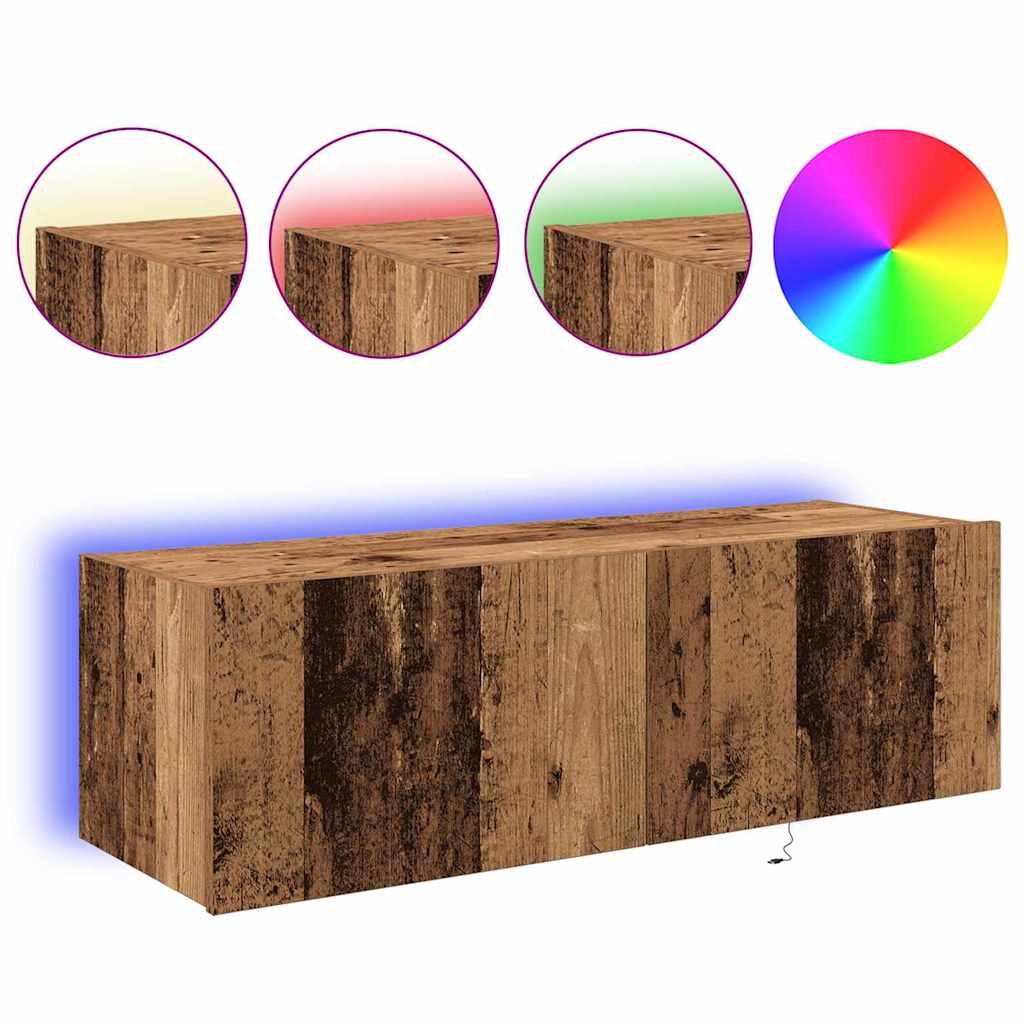Dulap TV de perete Lemn vechi 100 x 35 x 31 cm Lemn compozit GartenMobel Dekor