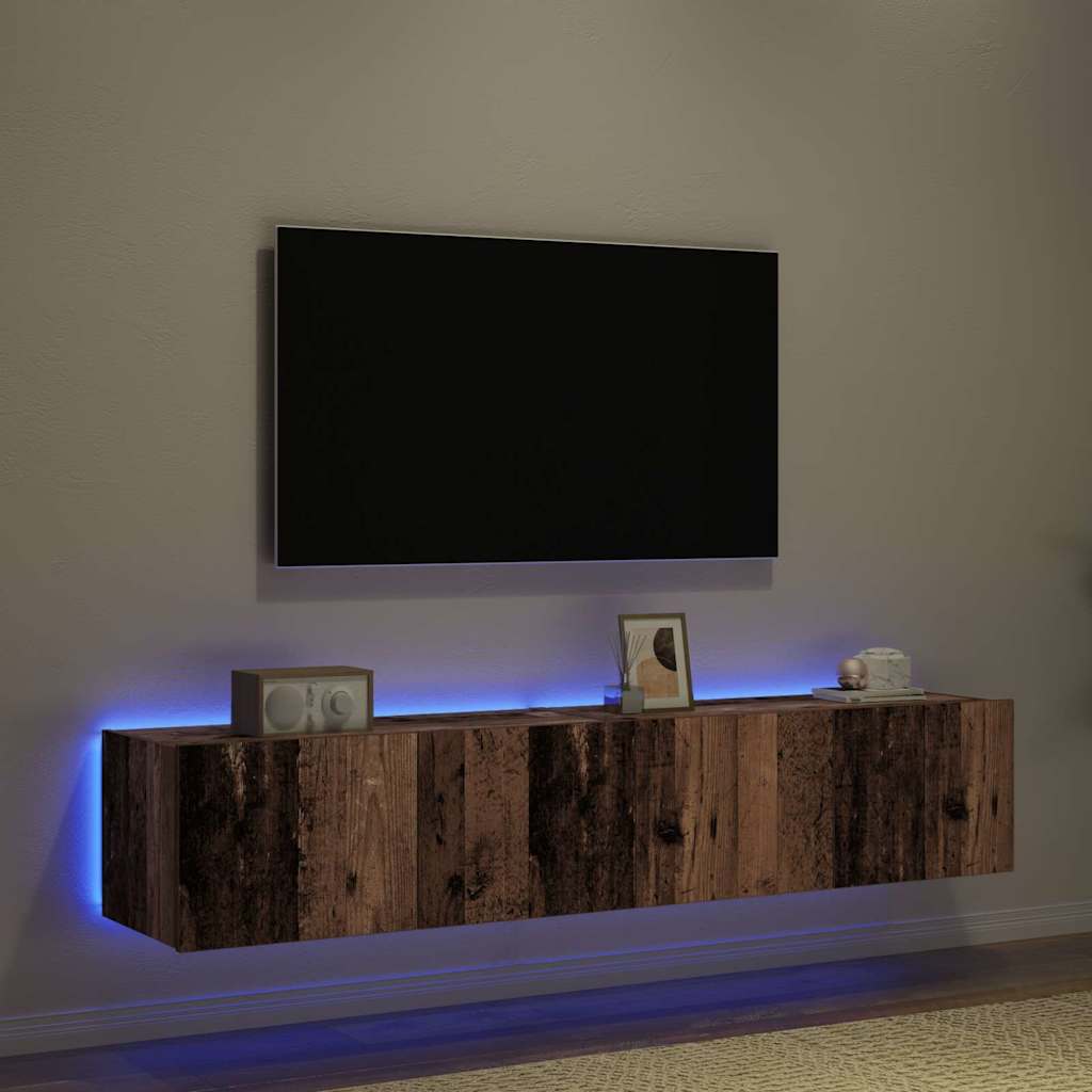 Dulap TV de perete Lemn vechi 80 x 35 x 31 cm Lemn compozit GartenMobel Dekor