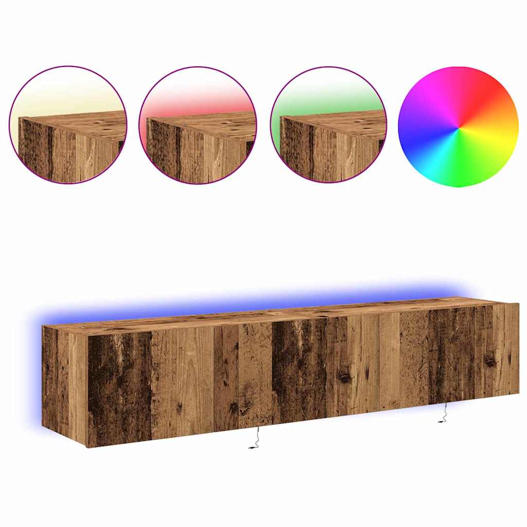 Dulap TV de perete Lemn vechi 80 x 35 x 31 cm Lemn compozit GartenMobel Dekor