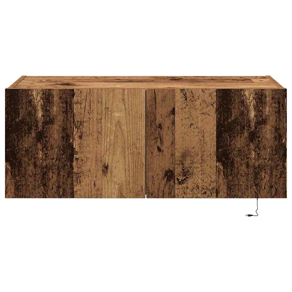 Dulap TV de perete Lemn vechi 80 x 35 x 31 cm Lemn compozit GartenMobel Dekor