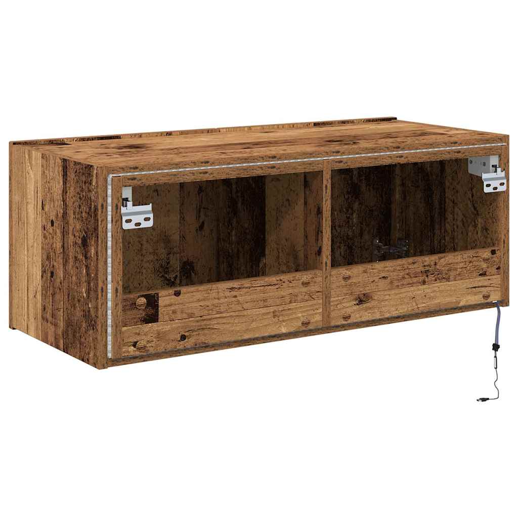 Dulap TV de perete Lemn vechi 80 x 35 x 31 cm Lemn compozit GartenMobel Dekor