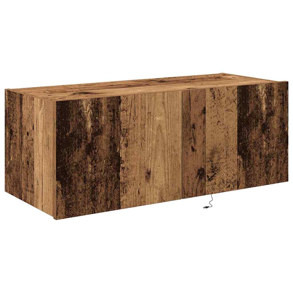 Dulap TV de perete Lemn vechi 80 x 35 x 31 cm Lemn compozit GartenMobel Dekor
