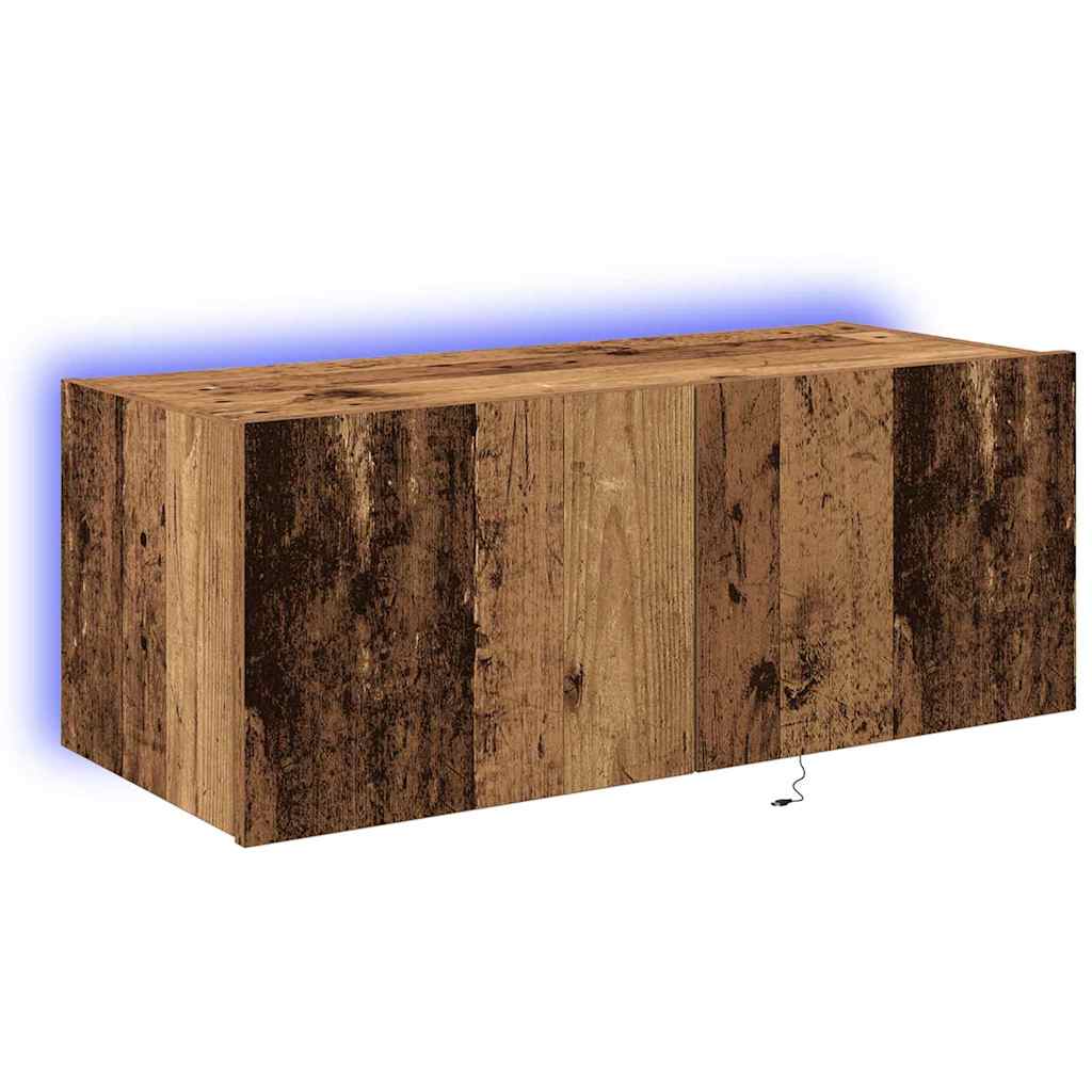 Dulap TV de perete Lemn vechi 80 x 35 x 31 cm Lemn compozit GartenMobel Dekor