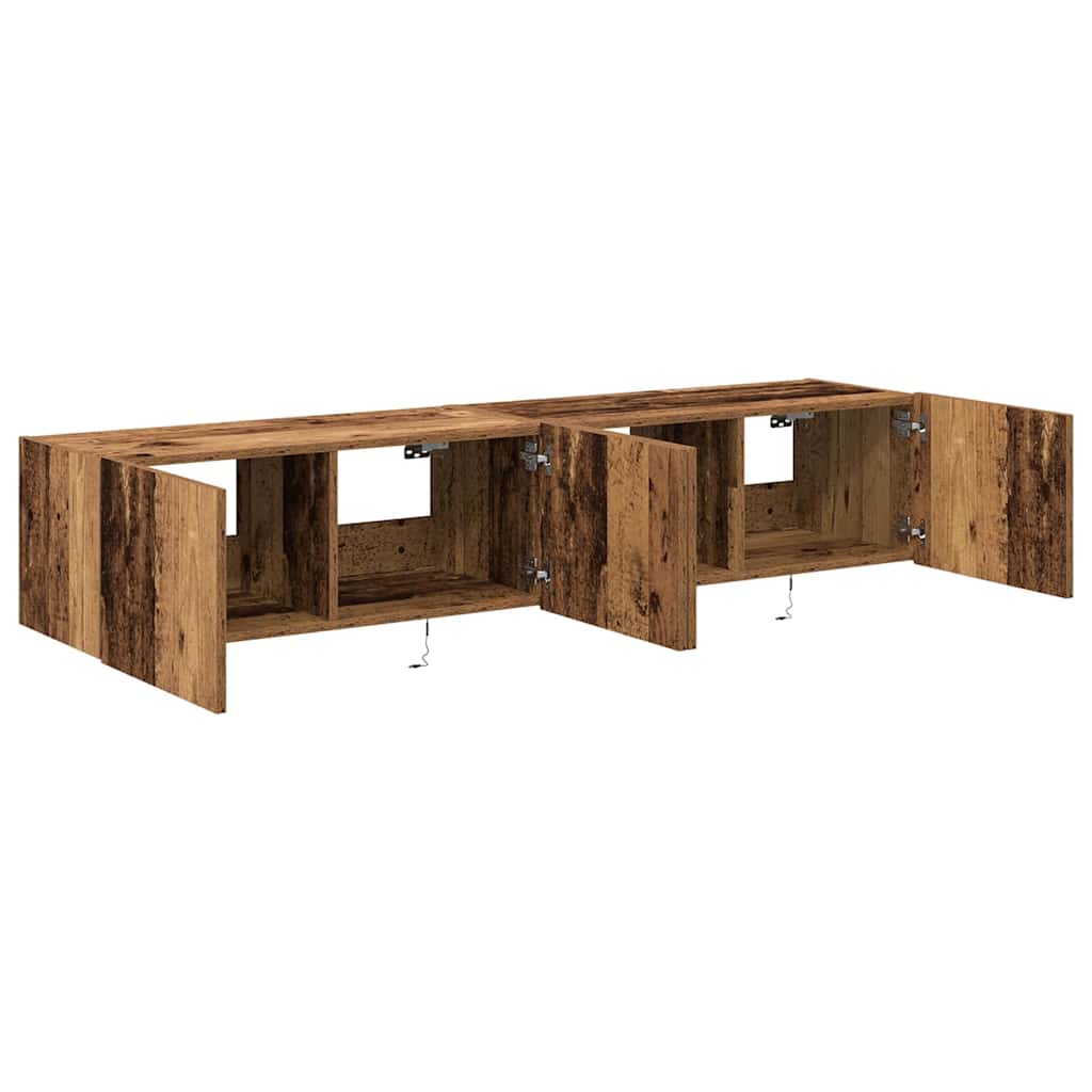 Dulap TV de perete Lemn vechi 80 x 35 x 31 cm Lemn compozit GartenMobel Dekor