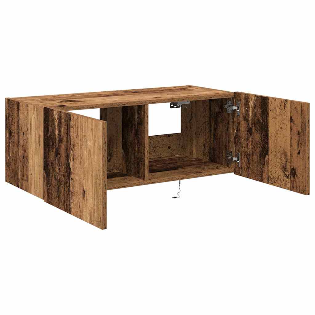 Dulap TV de perete Lemn vechi 80 x 35 x 31 cm Lemn compozit GartenMobel Dekor