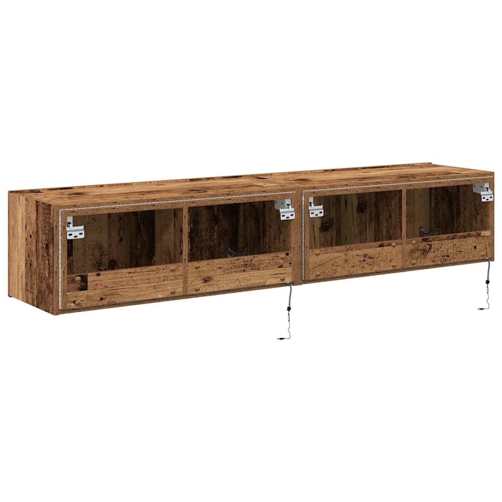 Dulap TV de perete Lemn vechi 80 x 35 x 31 cm Lemn compozit GartenMobel Dekor