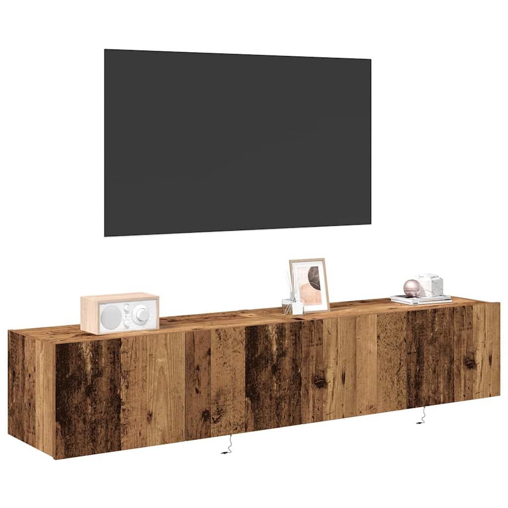 Dulap TV de perete Lemn vechi 80 x 35 x 31 cm Lemn compozit GartenMobel Dekor